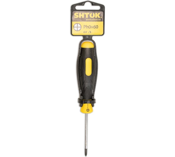 Крестовая отвертка SHTOK Ph0x60 мм 09106