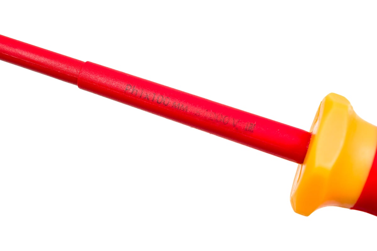 Диэлектрическая крестовая отвертка SHTOK 1000В Ph1x100 мм 09205 ...