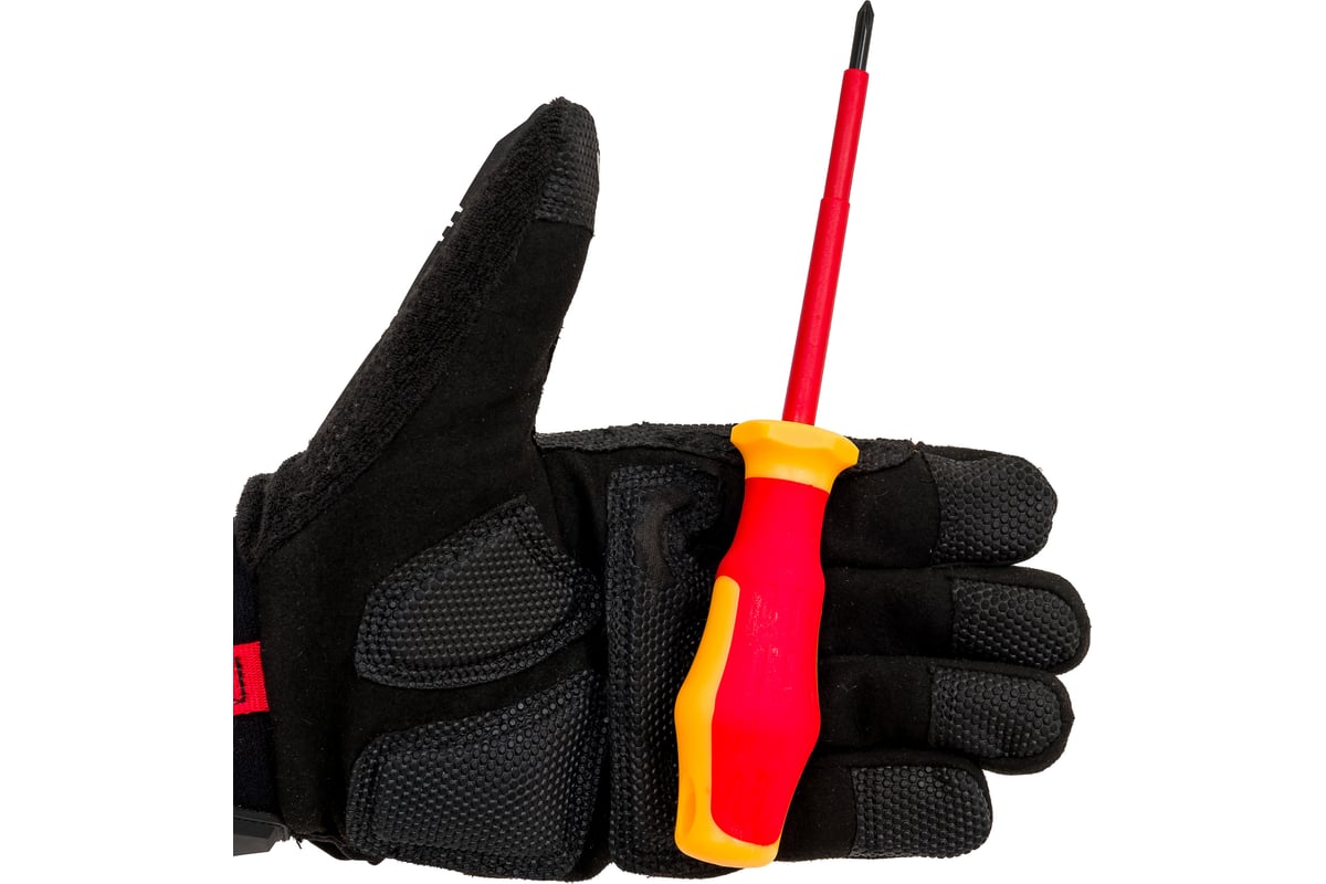 Диэлектрическая крестовая отвертка SHTOK 1000В Ph1x100 мм 09205 ...