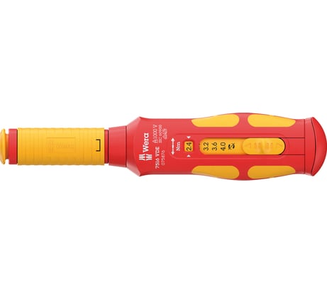 Отвёртка динамометрическая WERA 7516 Safe-Torque VDE Kraftform 2.4 / 2.8 / 3.2 / 3.6 / 4.0 Нм WE-075876