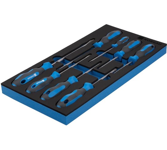 Набор отверток NORGAU в ложементе, 8 предметов, тип N151-161-008, 062204008