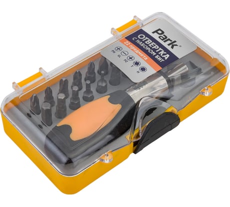 Отвертка с набором бит Park 22 предмета 008605