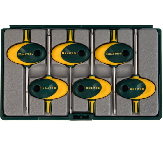 Набор ключей мини TORX EXPERT для точных работ Т6 - Т20 KRAFTOOL 27440-H6 1
