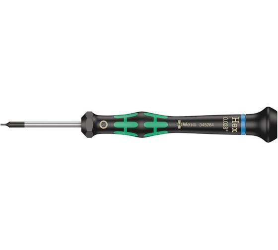 Отвёртка с внешним шестигранником прецизионная WERA 2054 Hex-Plus Kraftform Micro 0.028 дюйм x 40 мм WE-345284