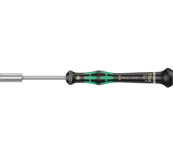 Отвёртка торцевая прецизионная, с внутренним шестигранником WERA 2069 Kraftform Micro 7/32 x 60 мм WE-118137