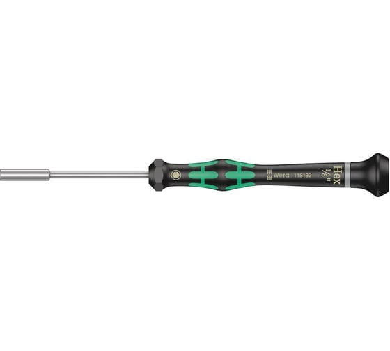 Отвёртка торцевая прецизионная, с внутренним шестигранником WERA 2069 Kraftform Micro 1/8 x 60 мм WE-118132