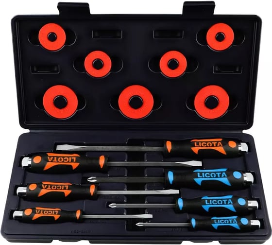 Набор отверток Licota усиленных цельнометаллических 7пр. ASD-600K1
