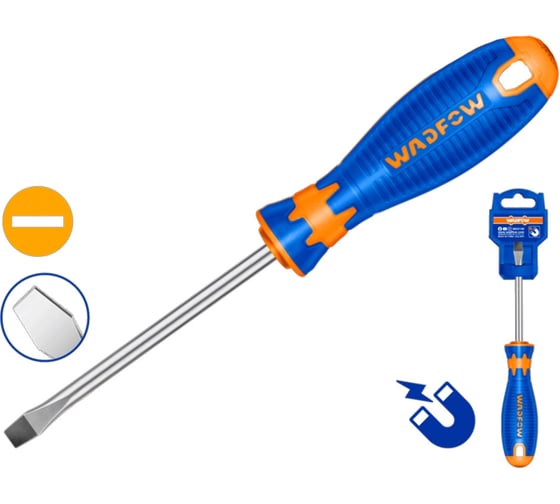 Oтвертка плоская WadFow SL6.5х100мм 12/144 WSD1264