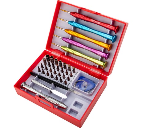 Набор отверток для точных работ KRANZ, сталь S2, 40 предметов KR-12-4773