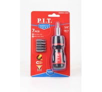 Набор бит с рукояткой P.I.T. ADVANCE (7шт, рукоятка с трещоткой, биты 6 шт., блистер) HSDR04-0007