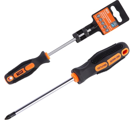 Отвертка TDM ELECTRIC позидрайв двухкомпонентная, CR-V тип PZ1x100, серия Алмаз SQ1006-1204