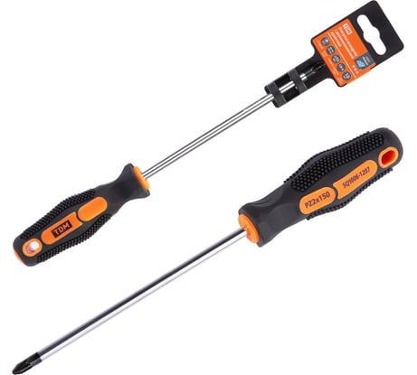 Отвертка TDM ELECTRIC универсальная крестовая позидрайв двухкомпонентная, CR-V тип PZ2x150, серия "Алмаз" SQ1006-1207