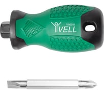 Мини отвертка двухсторонняя Vell PH2, SL6, 95 мм {V90391} 1396682