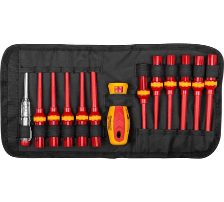 Набор изолированных отверток Центроинструмент 13 предметов, в мягком чехле 1834-SET-4