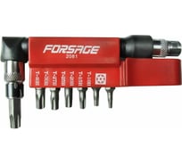 Набор бит-торкс Forsage 1/4" с Г-образным битодержателем 8 предметов 8685 F-2081