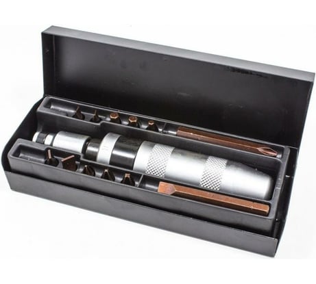 Ударная отвертка Forsage с набором бит и адаптером, 14 предметов в кейсе F-5064C 50545