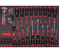 Набор отверток AmPro power grip и шестигранник, 42пр., в мягком ложементе T32783