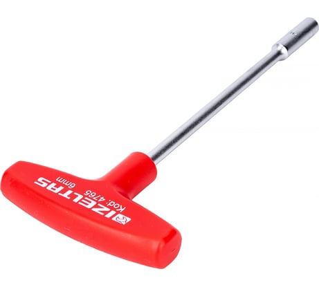 Т-образный торцевой ключ-отвертка IZELTAS 6x135 мм, длина 185 мм 4765190060