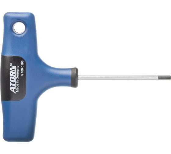Шестигранный ключ ATORN с 2-х компонентной Т-образной рукояткой 4x100 52139730 1