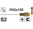 Крестовая отвертка INGCO PH2x150 HS68PH2150 2