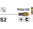 Крестовая отвертка INGCO PH2x125 HS68PH2125 2