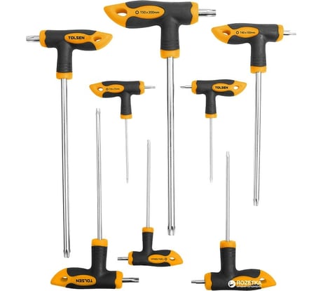 Набор Т - образных ключей TOLSEN TORX 8 предметов 20061