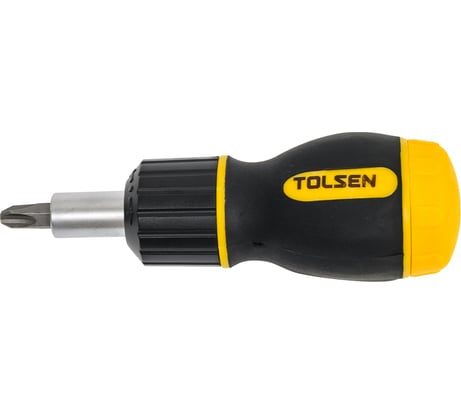 Реверсивная отвертка с набором бит TOLSEN 7 предметов PH0123 SL456 CrV 20033