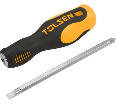 Двухсторноняя отвертка TOLSEN 2 в 1 6.35x135 мм PH2+SL6 мм 20042
