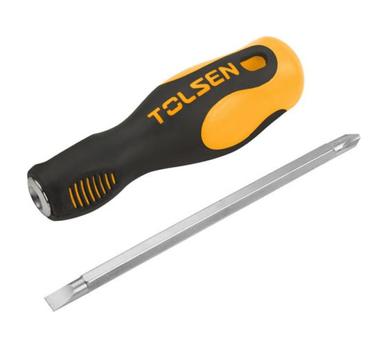 Двухсторноняя отвертка TOLSEN 2 в 1 6.35x135 мм PH2+SL6 мм 20042