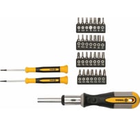 Отвертка с трещоткой и набором бит VOREL 31 шт. 64655