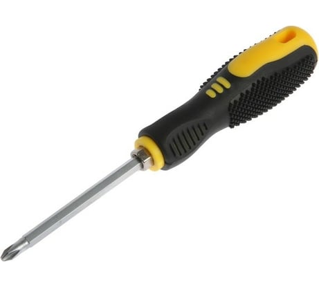 Комбинированная отвертка ТУНДРА 2 в 1, хром, магнит, 2К рукоятка, PH1, SL5 х 100 мм 5295983