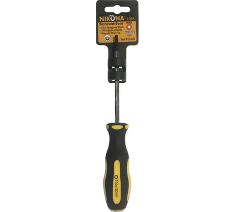 Отвертка NIKONA звездочка Torx Cr-V, T20x100 мм шестигранная 22-642