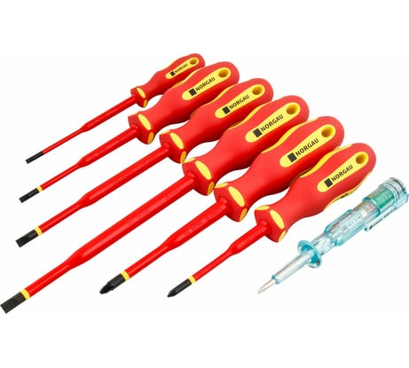 Набор диэлектрических отверток с тонким жалом NORGAU 7 предметов, тип NBS172VDE-070 067123070