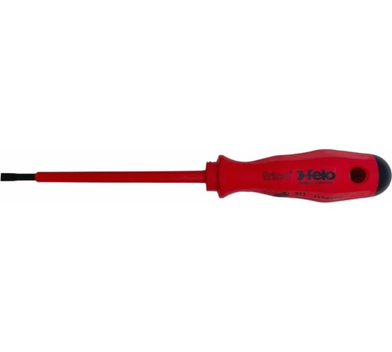 Отвертка Felo шлицевая диэлектрическая SL 4,0x0,8, 51304090 1