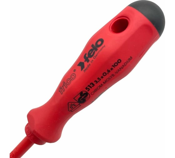 Диэлектрическая шлицевая отвертка Felo SL 3,5x0,6 51303590