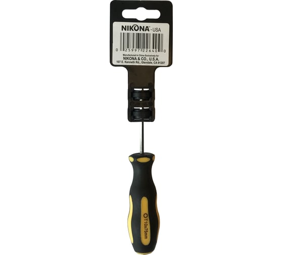 Отвертка NIKONA звездочка Torx  Cr-V, T 10x75 мм, шестигранная 22-640