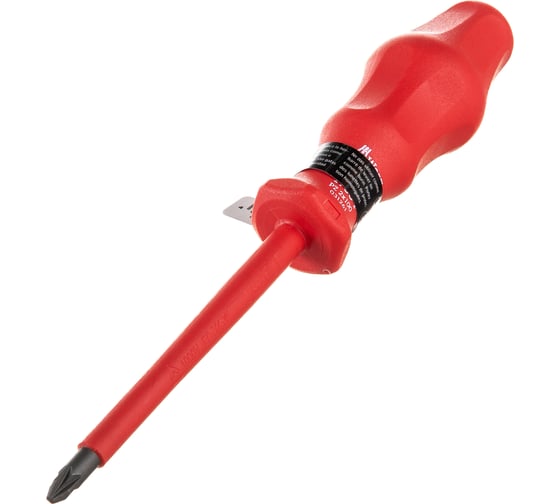 Диэлектрическая крестовая отвертка WERA 1765 i PZ VDE Kraftform Classic PZ2 x 100 мм WE-031261
