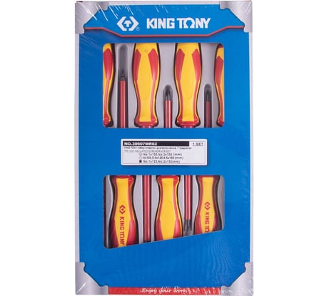 Набор диэлектрических отверток KING TONY, 7 предметов 30607MR02