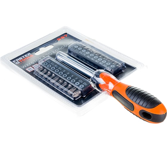 Отвертка FASTER TOOLS + 20 насадок 987