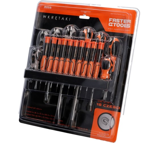 Отвертки FASTER TOOLS EXTRA 18 шт. 2539