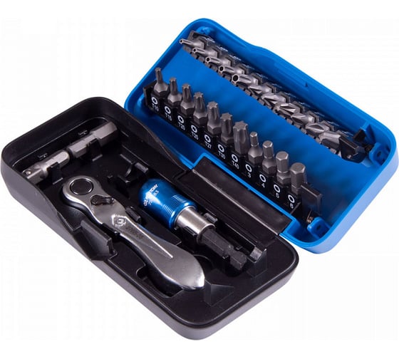 Набор вставок (бит) KING TONY серии ATOM 1/4, PH, PZ, Hex, Torx, 26 предметов 1026CQ-AM
