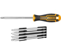 Отвертка со сменными насадками INGCO 18 в 1 AKISD0181