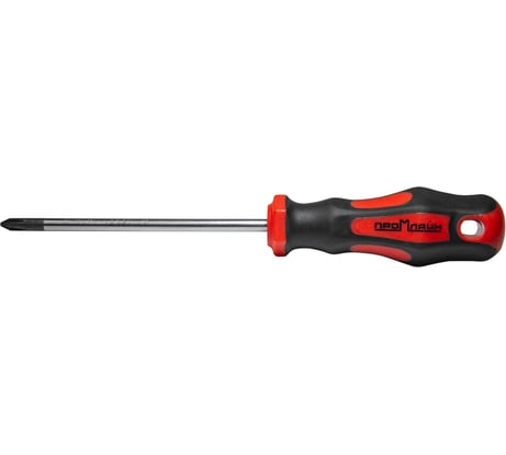 Крестовая отвёртка Промлайн PH1x100 мм, общая длина 200 мм, CrV ПЛ024544_z022