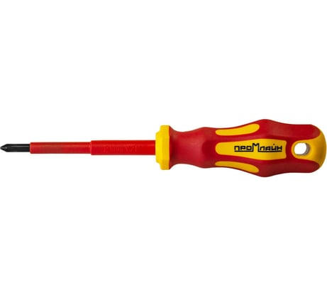 Диэлектрическая крестовая отвёртка Промлайн PH1x80 мм, до 1000 В, CrV ПЛ02202021_z022