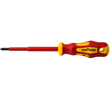 Диэлектрическая крестовая отвёртка Промлайн PH1x100 мм, до 1000 В, Cr ПЛ032534_z022