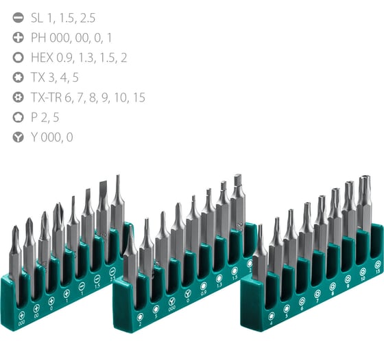 Отвертка для точных работ KRAFTOOL Precision-28 со сменными битами, 28 предметов 25677