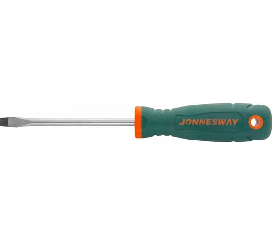Стержневая отвертка Jonnesway D77S6100 шлицевая, ANTI-SLIP GRIP, SL6.5x100 мм 46374