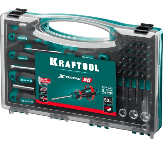 Набор отверток и насадок KRAFTOOL X-Drive-50 50 шт. 25815