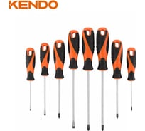 Набор прямых отверток с магнитным наконечником 8 шт. KENDO CrV, PH, SL, PZ 85115