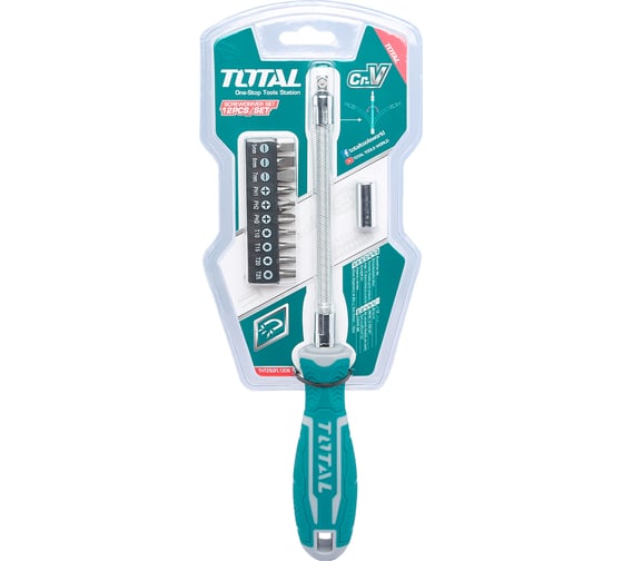 Гибкая отвертка TOTAL с битами 12 шт THT250FL1206